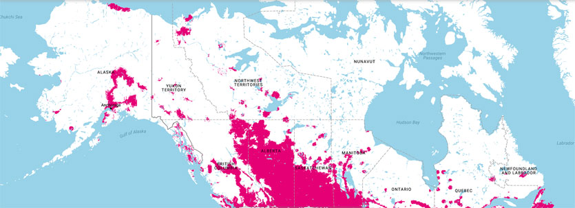T-Mobile Coverage Map Alaska & Canada
