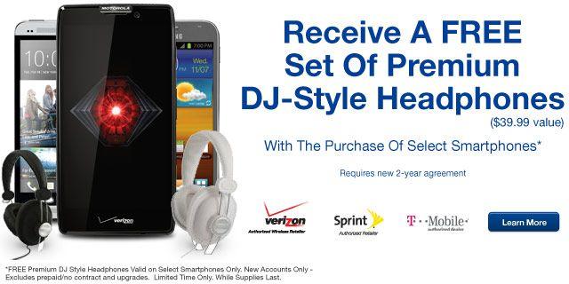 Free Headphones Offer With Smartphone Purchase From Wirefly